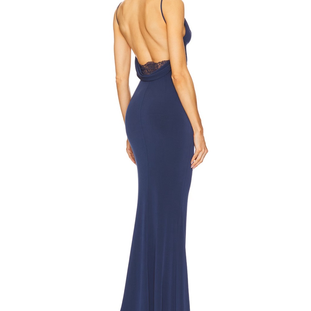 Katie May Midnight Blue Backless Gown